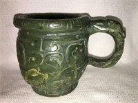 Jade Carved Mug