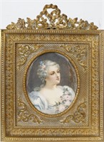 MINIATURE 18TH CENTURY PORTRAIT MME PARABERE