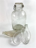 Collection of Vintage Glass Bottles and Jug