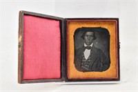 Antique Daguerreotype Portrait in Leather Case