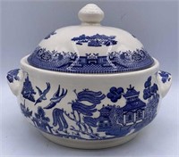 VTG Churchill Blue Willow Lidded Soup Tureen,