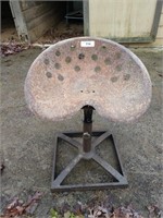 Authentic Tractor Seat on Umbrella Stand