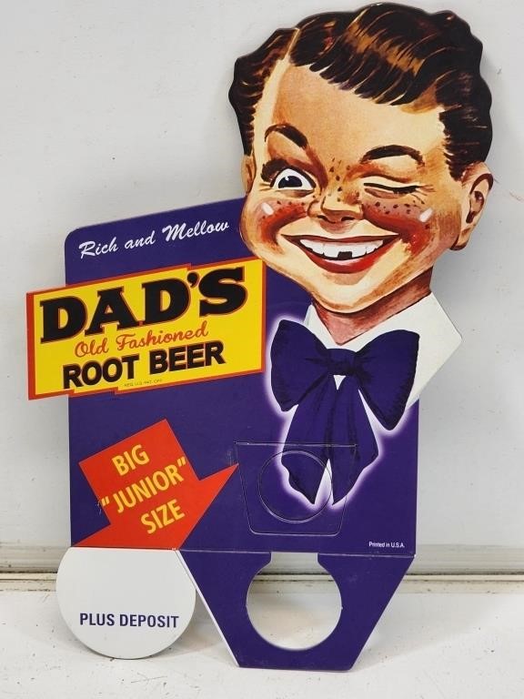 Dads's Root Beer Cardstock Bottle Display