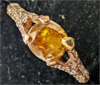 $3720 14K  Diamond (0.71Ct,I3,Fancy Deep Yellow) D