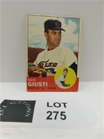 1963 TOPPS DAVE GIUSTI MLB BASEBALL CARD