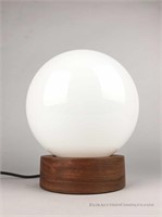 Globe Table Lamp with Teak Base