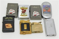 Lot of 8 Vintage Lighters - Various Brands