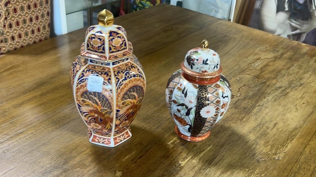 Two Oriental Porcelain Ginger Jars