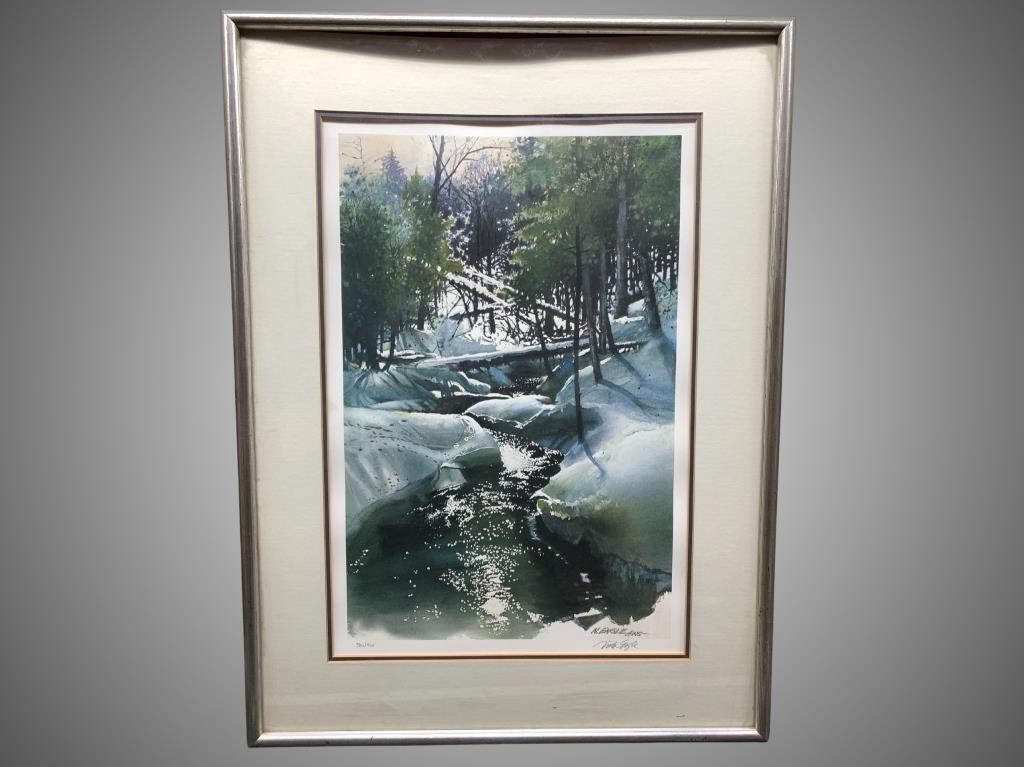 Nita Engle signed and numbered print, "Snowy River