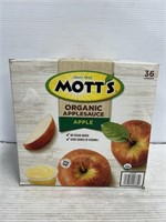 Mott’s organic applesauce 36 containers inside