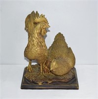 Rooster & Hen Figure 13" - Composite