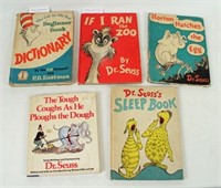 Group of 5 Dr. Seuss Story Books, If I Ran the Zoo