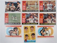 (9) 1960 TOPPS BB CARDS: