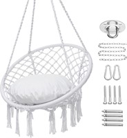 Y-STOP Macrame Swing - 330 Lbs - White