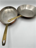 Lot of 2 Paul Revere Copper Skillets