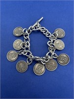 Franc Coin Charm Bracelet