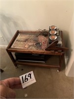 Tv Cart and Old Calender