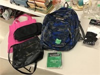 back pack, purse, lighted gloves, more
