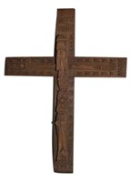 20th C. Carved Folk Art Peruvian Crucifix