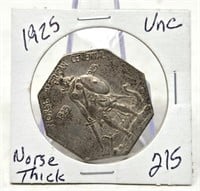 1925 Norse Thick Half Dollar Unc.