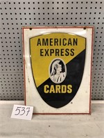 TIN SIGN - DOUBLE SIDED - AMERICAN EXPRESS