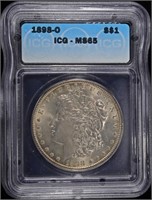 1898-O MORGAN DOLLAR ICG MS65