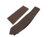 Louis Vuitton Brown Checkered Necktie