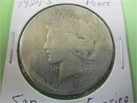 1924 -S Peace Dollar