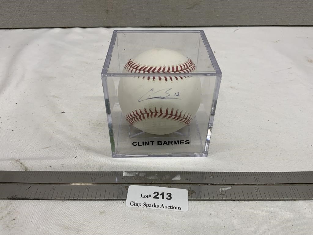 Clint Barmes Signed Baseball