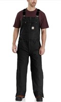 Carhartt mens Loose Fit Washed Duck Insulated Bib
