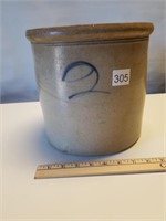 Antique #2 Crock 3 Gallon 9.5" diam 9.5