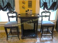 BAR CART/TABLE WITH 2 CHAIRS
