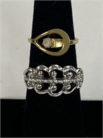 (2) Avon Rings, Catch a Star and Silver tone Ring