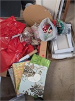 Christmas Wrapping & Decor Lot Gift Boxes/ Bags