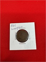 1865 Two Cent Piece Coin