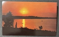 Vintage Sunset Over Lake Arthur PA RPPC