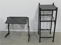 Metal Rack W/Metal Lap desk Tallest 32"