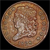 1828 13 Stars Classic Head Half Cent LIGHTLY