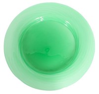 Monumental Steuben Green Jade Console Bowl