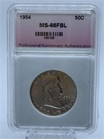 1954 - LIBERTY HALF - GRADED MS-66 FBL