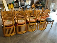 (19) Wooden Sitting Chairs