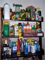 3 Shelves of Cleaning/Fertilizer/Polish Supplies