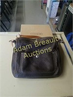 Women's Coach brown leather purse
