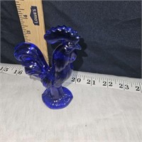 cobalt rooster paperweight