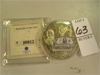 FIFTY DOLLAR US GRANT MEDAL