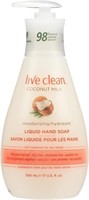 LOT OF 2 Live Clean Coconut Milk Hand Soap 500ml