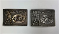 2 Hercules Powder Company Belt Buckles