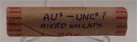 Mixed Roll of Wheat Cents AU+