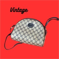 Gucci Vintage Blue And White GG Web Crossbody