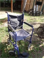 Blue Folding Wheel Chair